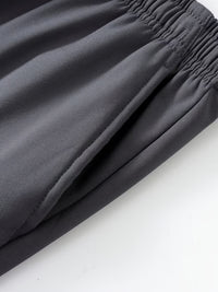 Gene Contrast Drawstring Wide Leg Trousers