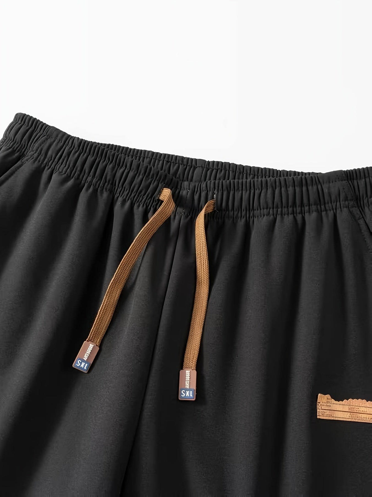 Gene Contrast Drawstring Wide Leg Trousers