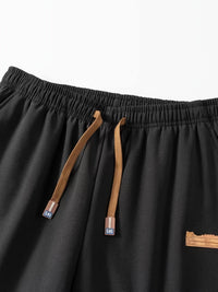 Gene Contrast Drawstring Wide Leg Trousers