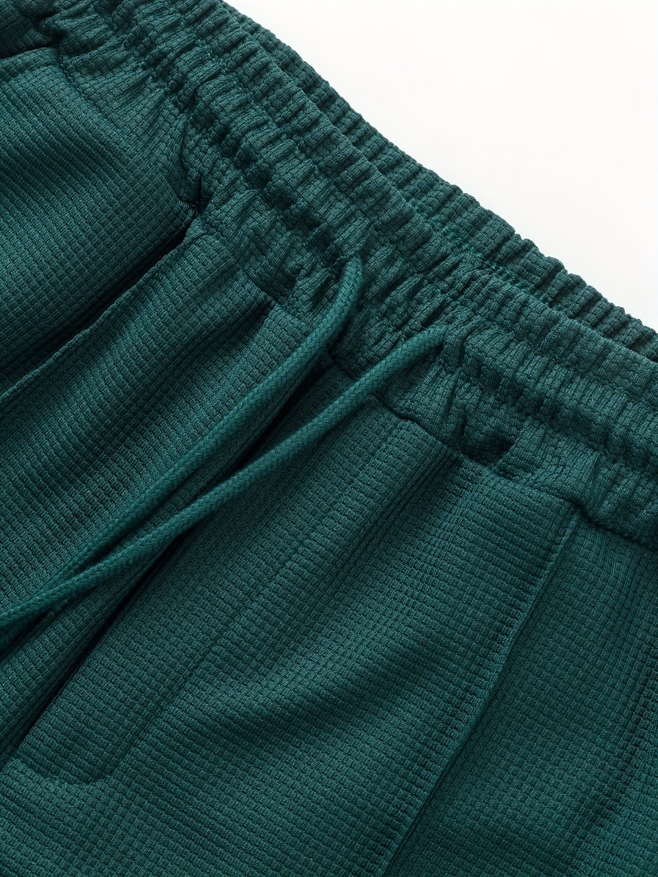 Latham Lace Up Waffle Knit Shirt and Shorts Set_12