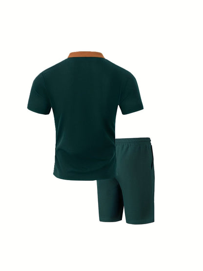 Latham Lace Up Waffle Knit Shirt and Shorts Set_9