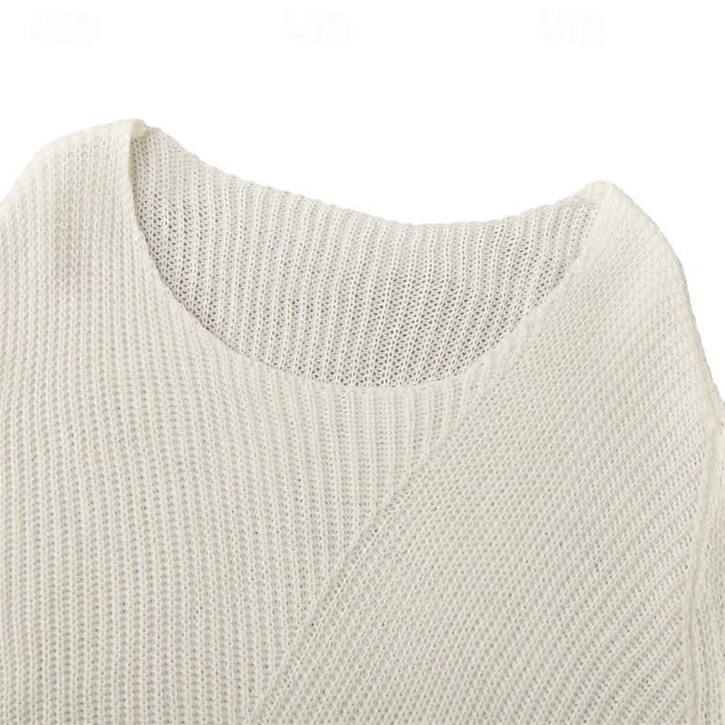Bergen Waffle Knit V Neck Pullover_7