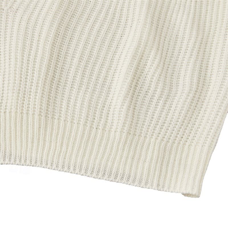Bergen Waffle Knit V Neck Pullover_8