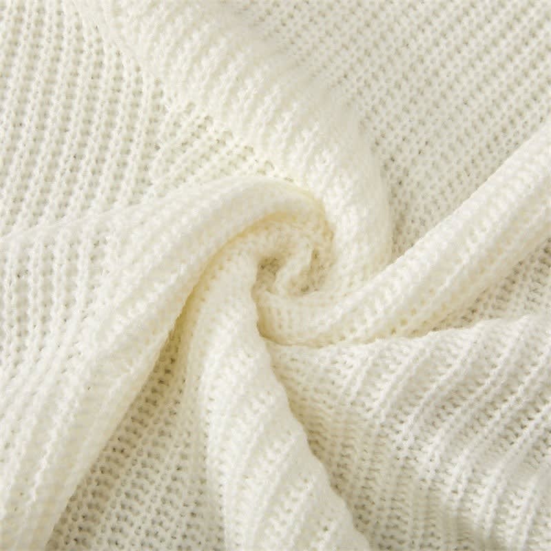 Bergen Waffle Knit V Neck Pullover_9