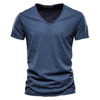 Magnus Slub Cotton V-Neck T-Shirt