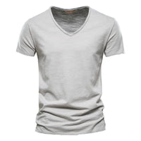 Magnus Slub Cotton V-Neck T-Shirt