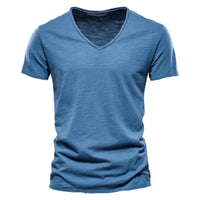 Magnus Slub Cotton V-Neck T-Shirt