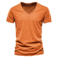 Magnus Slub Cotton V-Neck T-Shirt