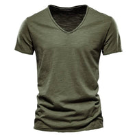 Magnus Slub Cotton V-Neck T-Shirt