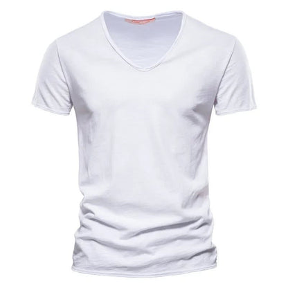 Magnus Slub Cotton V-Neck T-Shirt_8