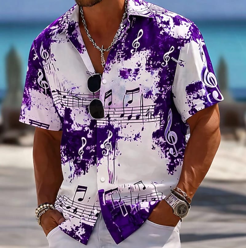 Hayden Splash Print Camp Collar Shirt