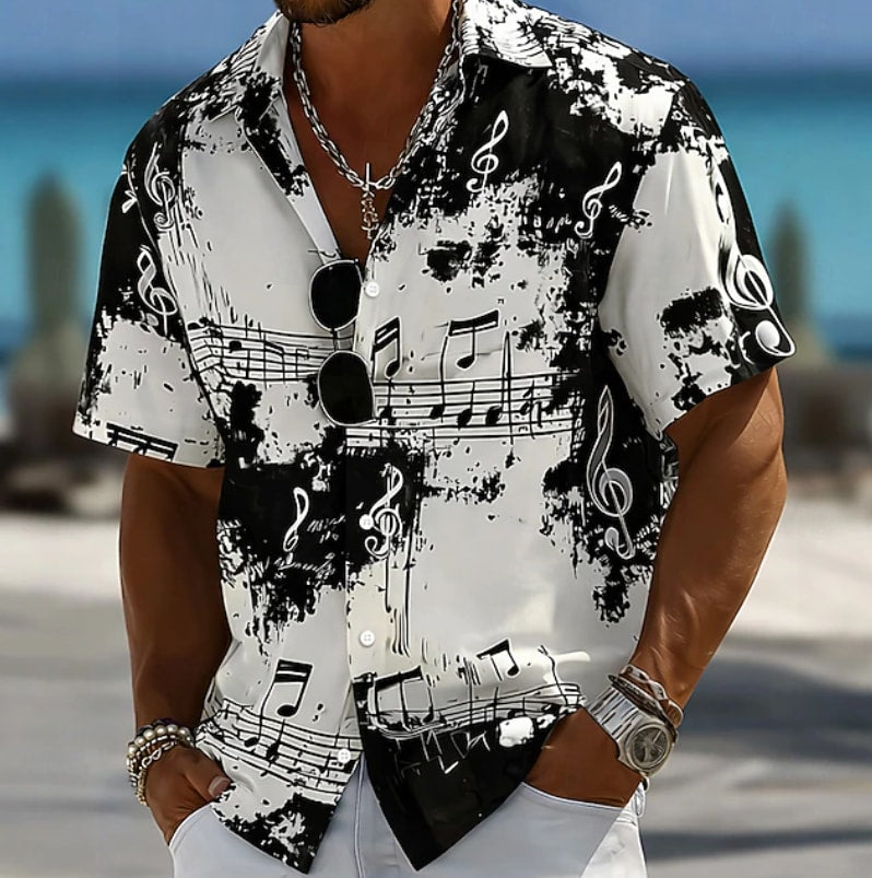 Hayden Splash Print Camp Collar Shirt