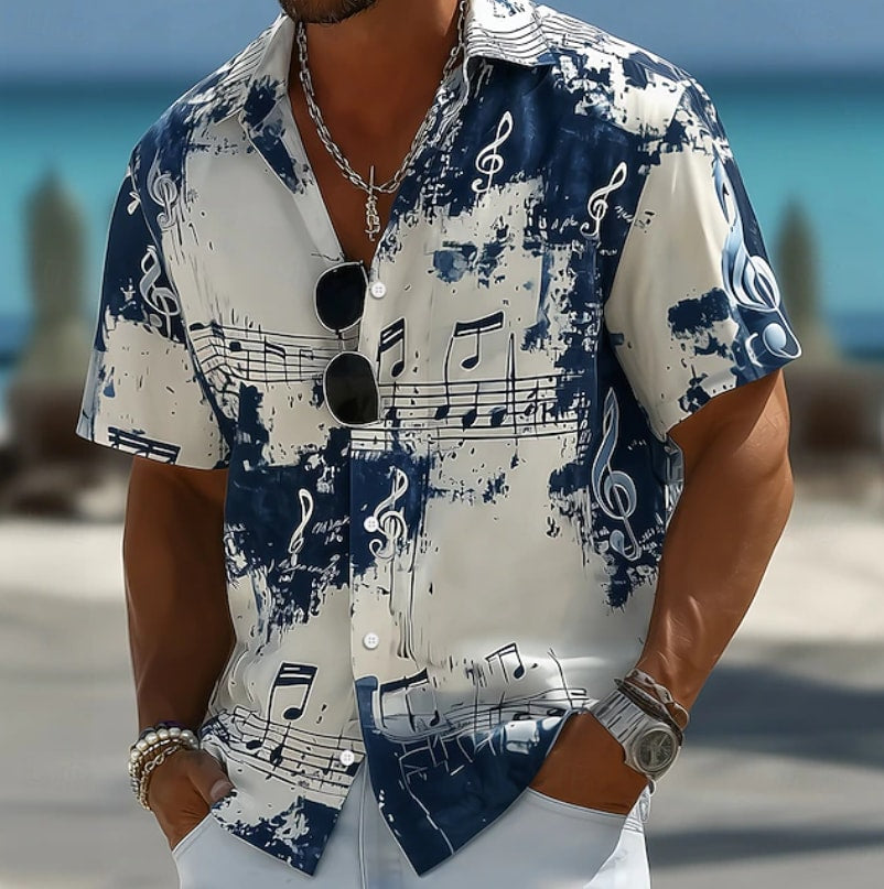 Hayden Splash Print Camp Collar Shirt