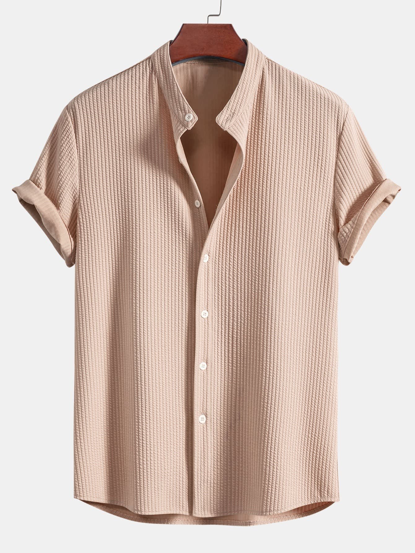 Fletcher Ribbed Mandarin Collar Shirt_10