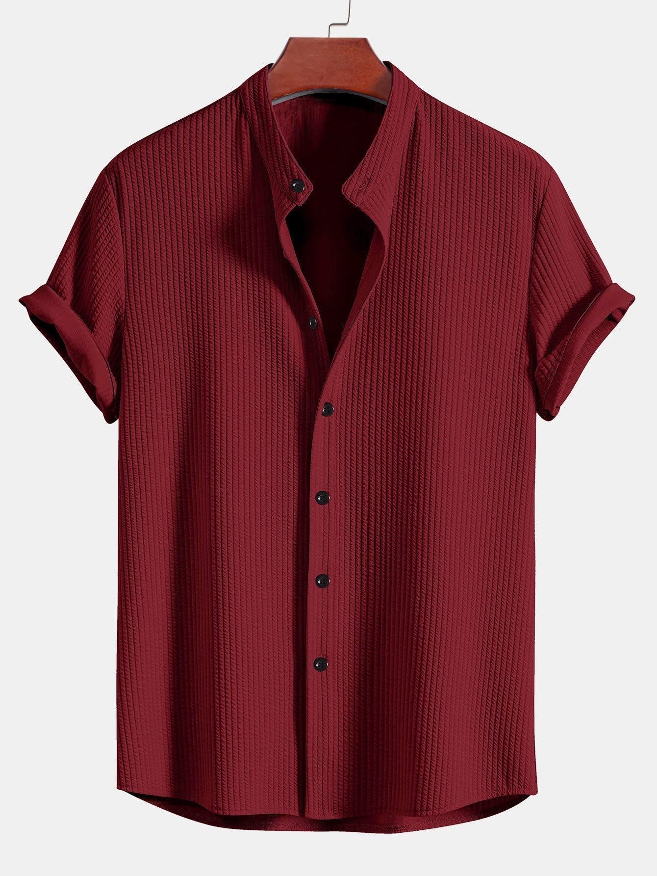 Fletcher Ribbed Mandarin Collar Shirt_11