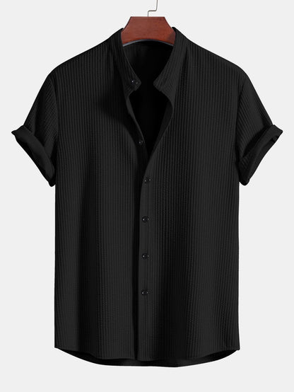 Fletcher Ribbed Mandarin Collar Shirt_7