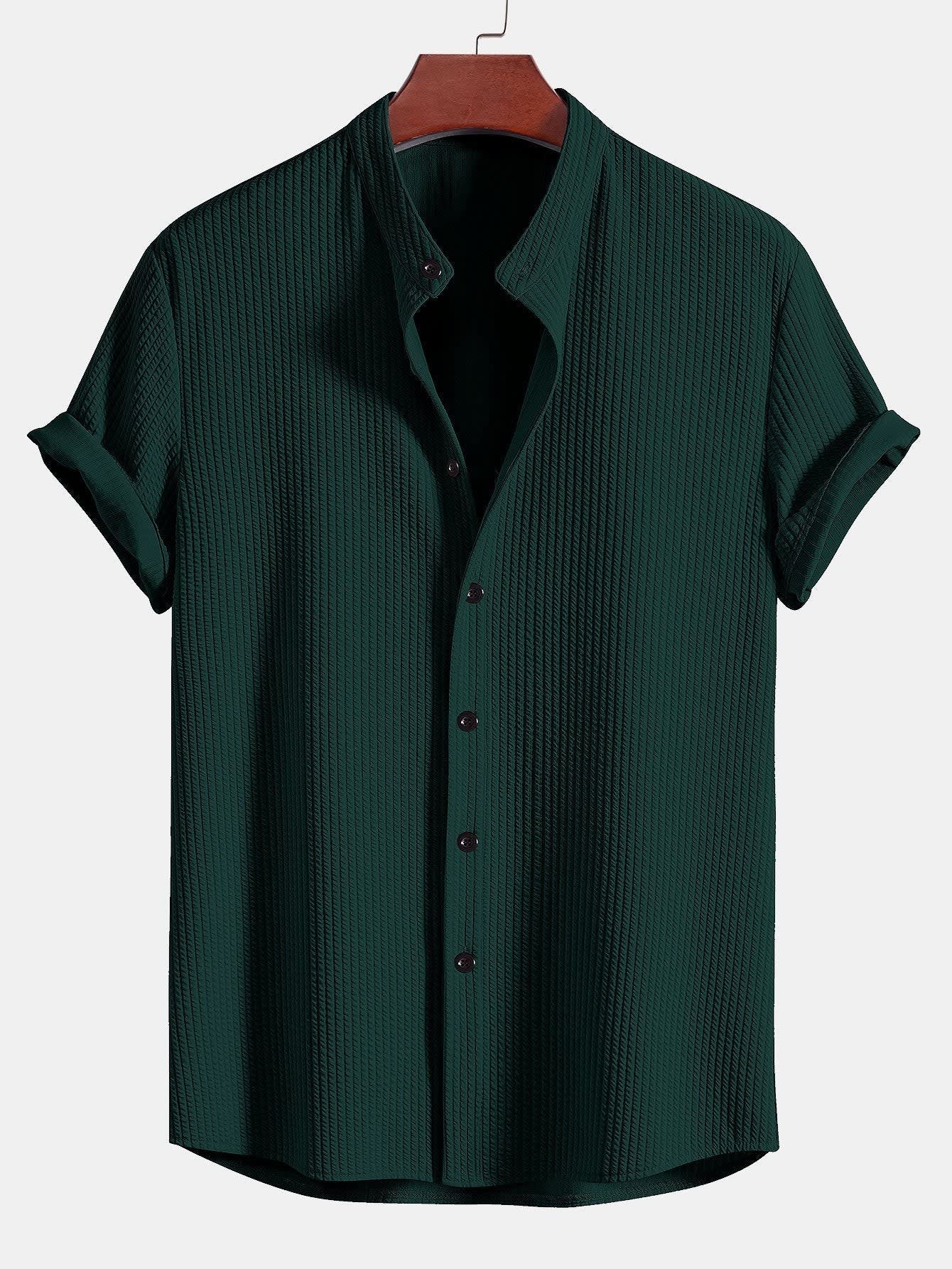 Fletcher Ribbed Mandarin Collar Shirt_8