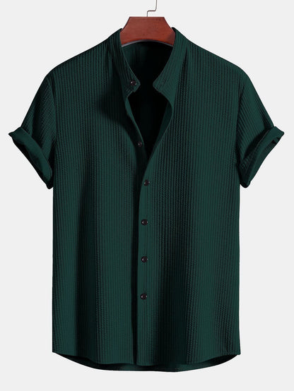 Fletcher Ribbed Mandarin Collar Shirt_8
