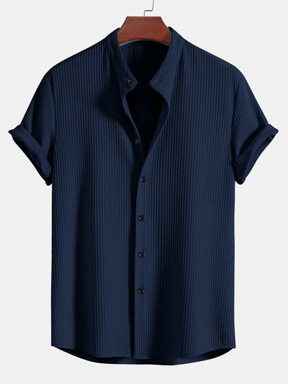 Fletcher Ribbed Mandarin Collar Shirt_9