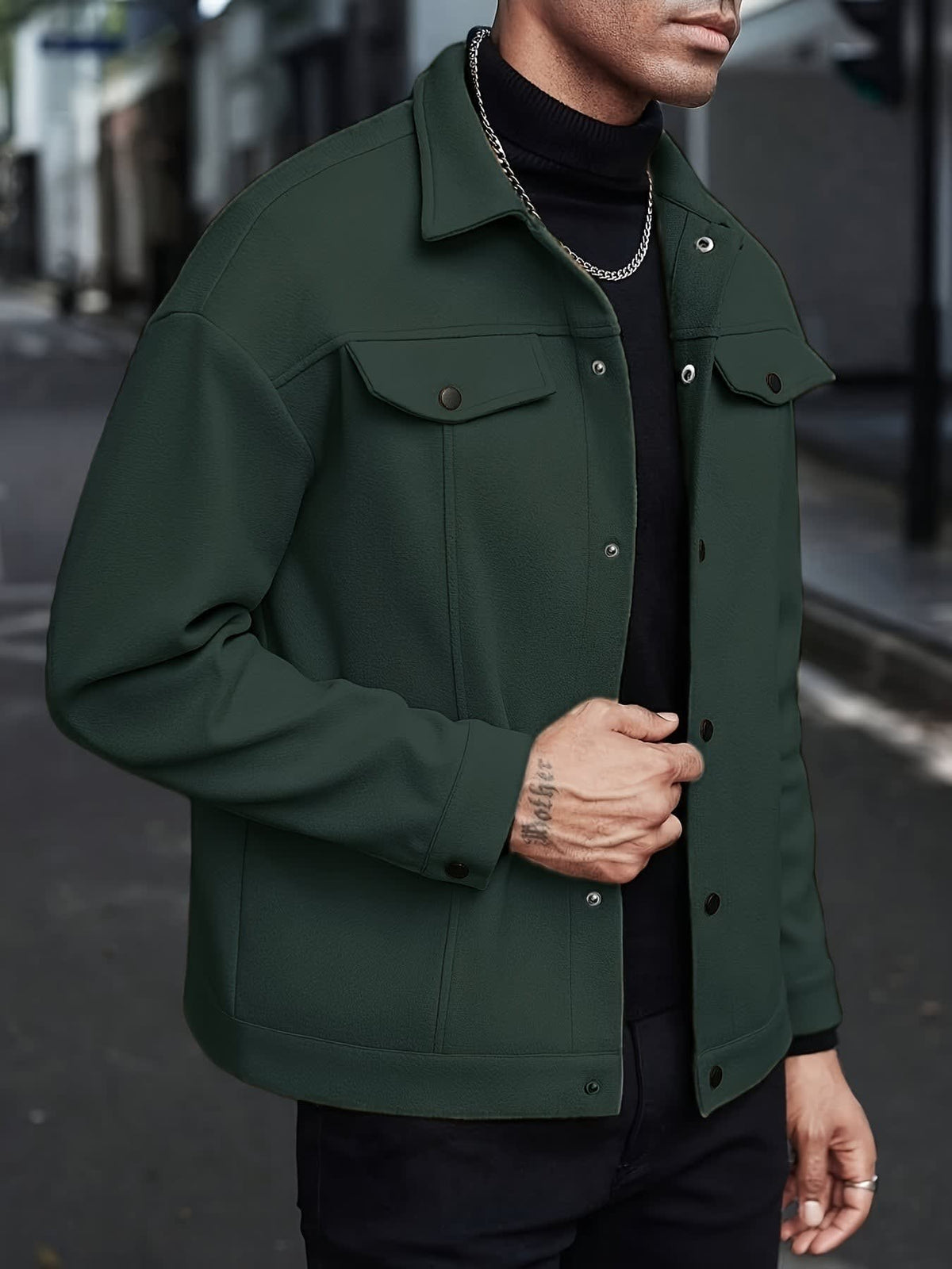 Cowan Textured Snap Front Jacket