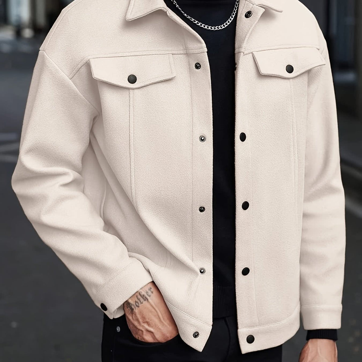 Cowan Textured Snap Front Jacket
