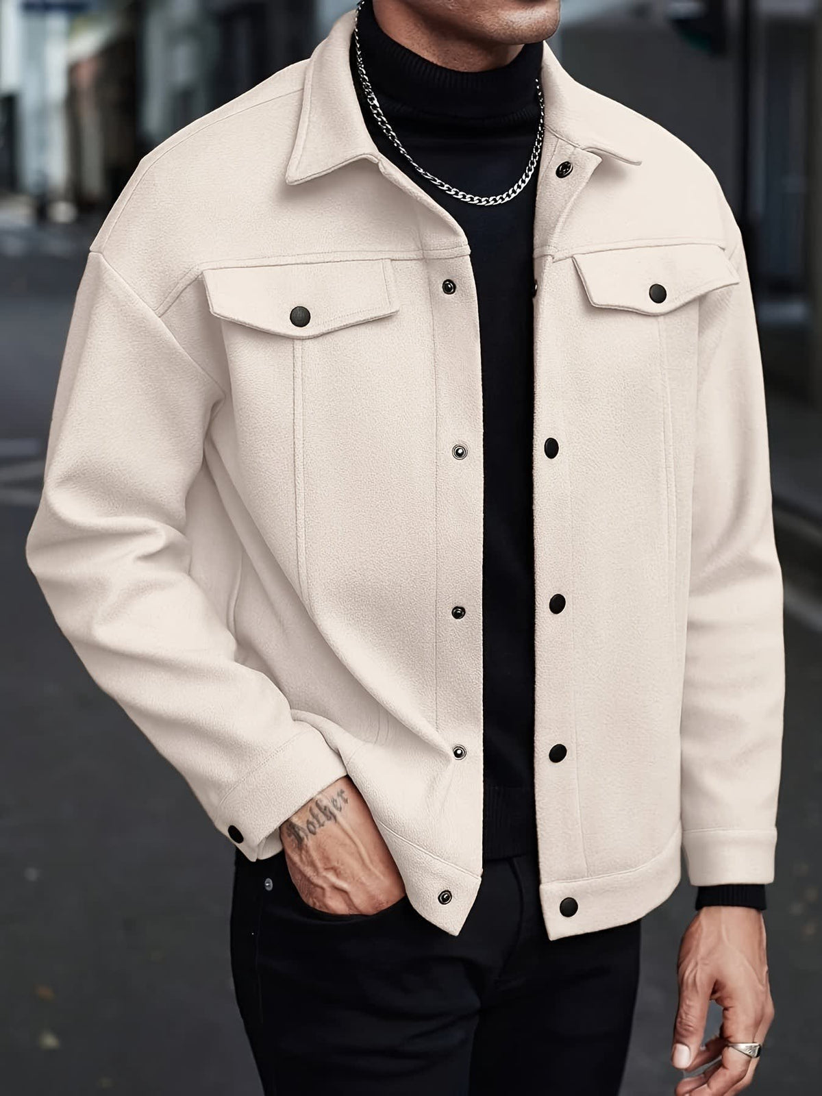 Cowan Textured Snap Front Jacket