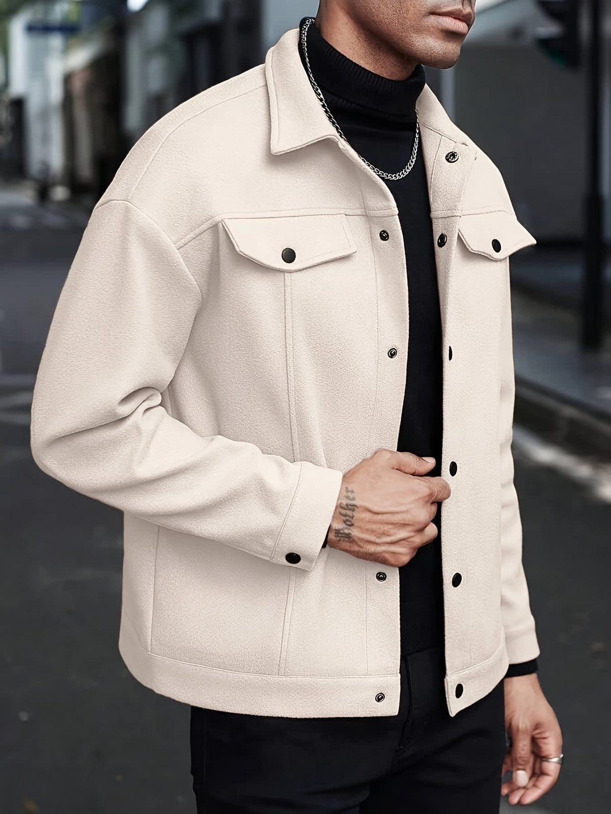 Cowan Textured Snap Front Jacket