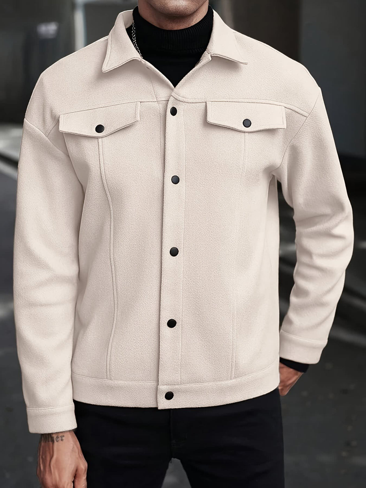 Cowan Textured Snap Front Jacket