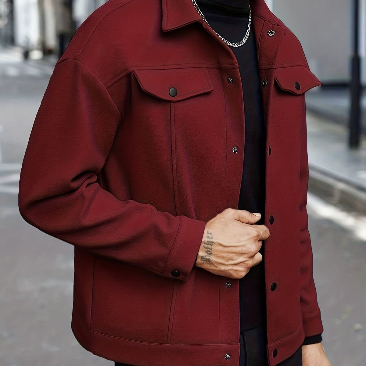 Cowan Textured Snap Front Jacket