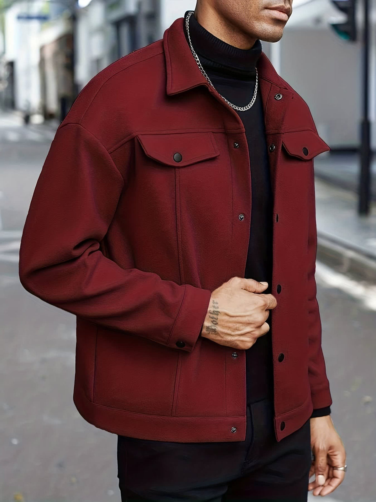 Cowan Textured Snap Front Jacket