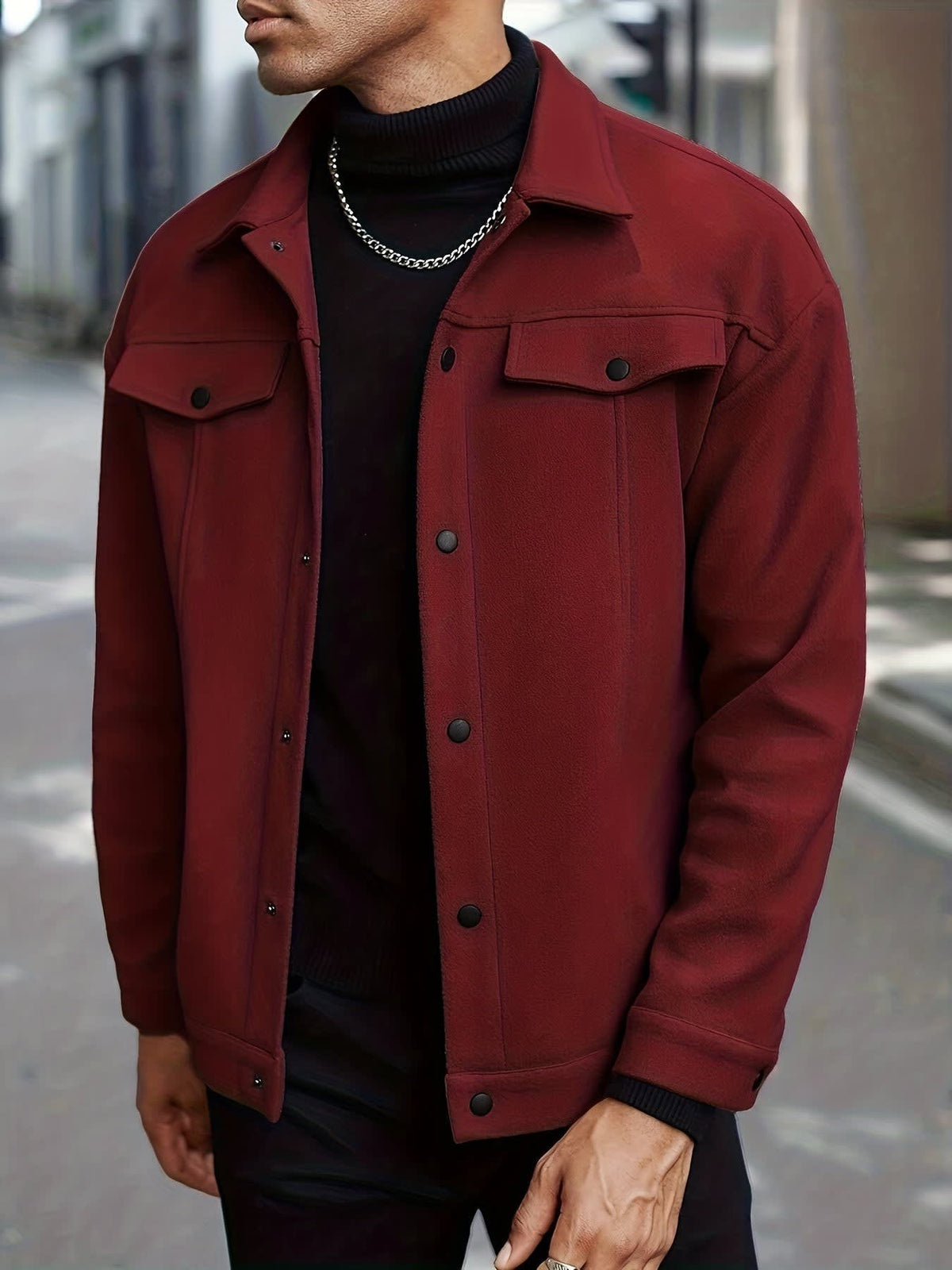 Cowan Textured Snap Front Jacket