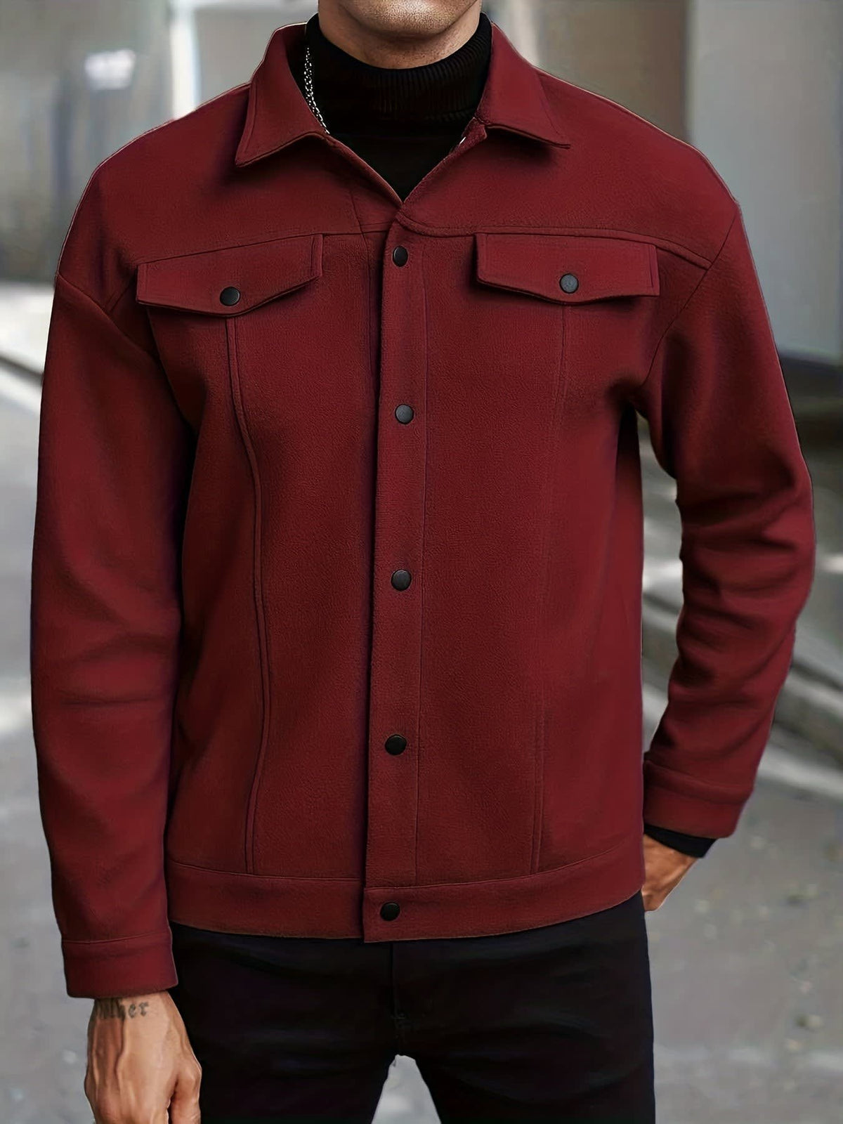 Cowan Textured Snap Front Jacket