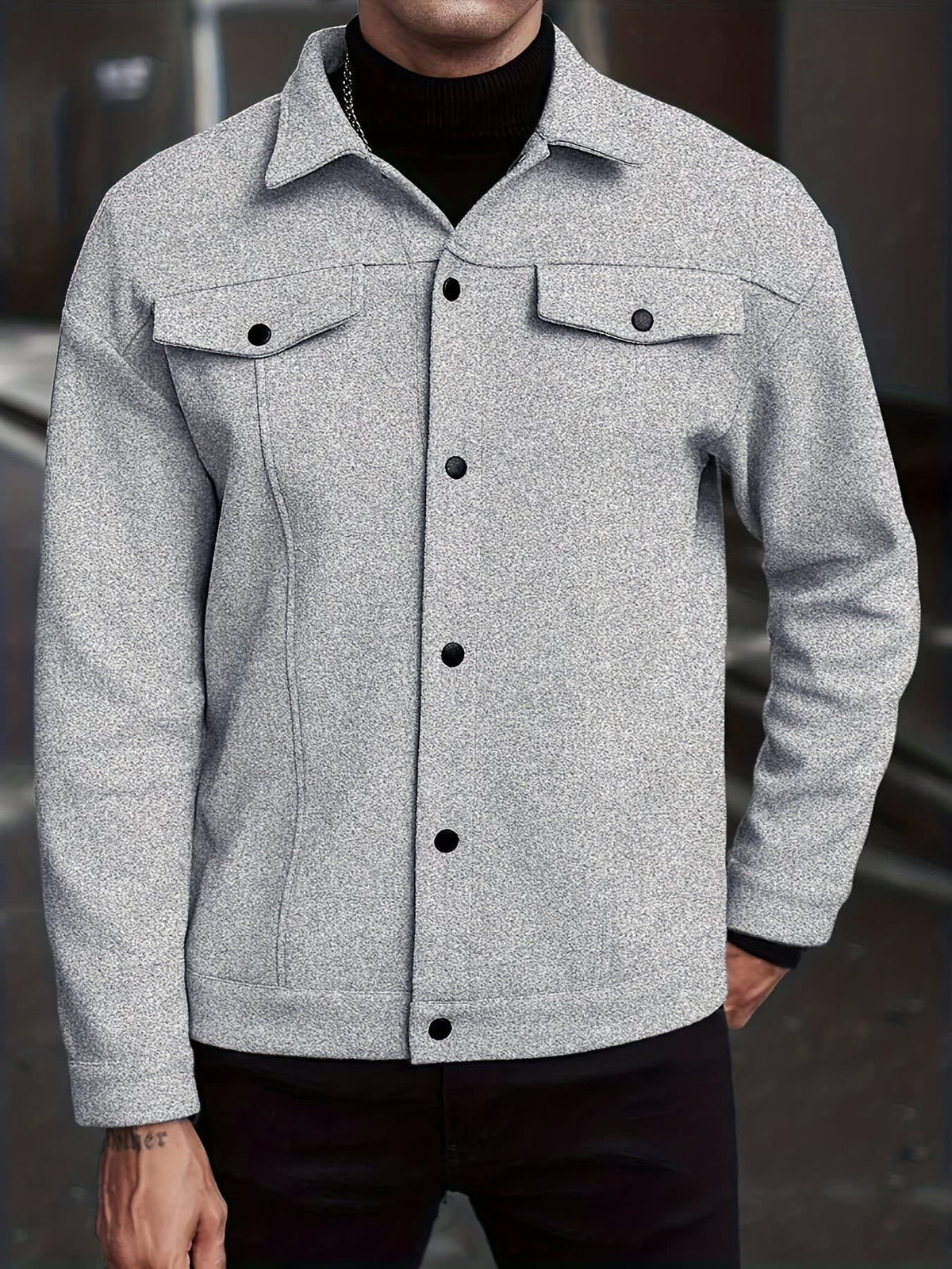 Cowan Textured Snap Front Jacket