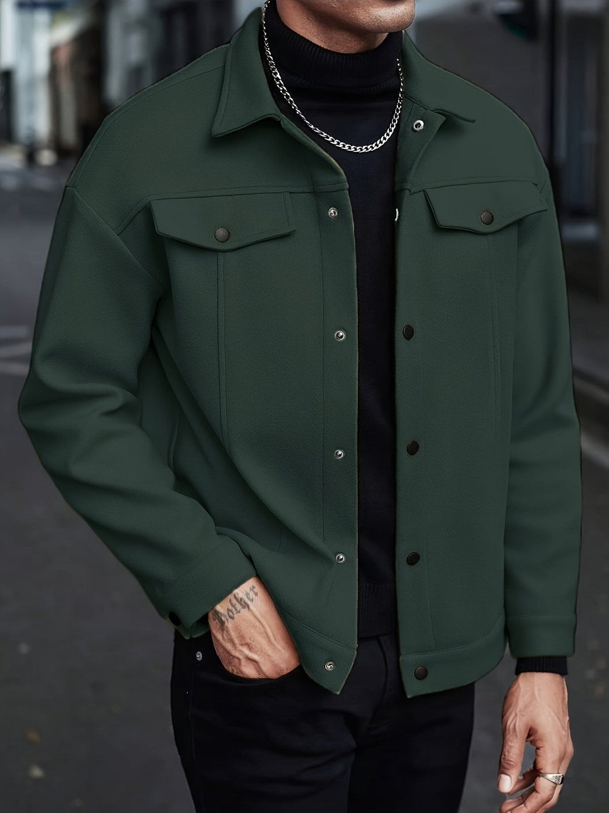 Cowan Textured Snap Front Jacket