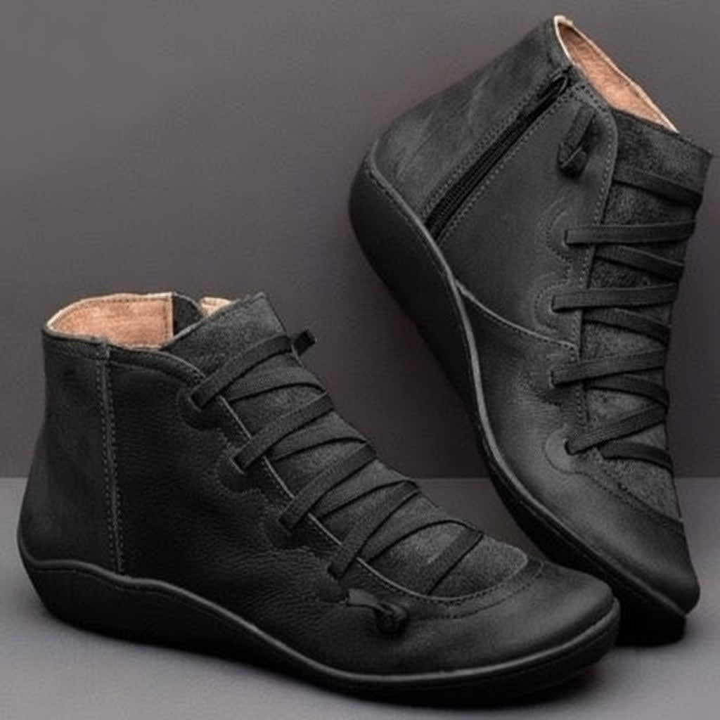 Padraig Side Zip Lace Up Ankle Boots