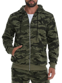 Earl Camo Print Zip Up Hoodie