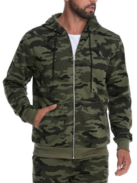 Earl Camo Print Zip Up Hoodie