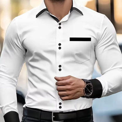 Joshua Contrast Trim Long Sleeve Shirt_1