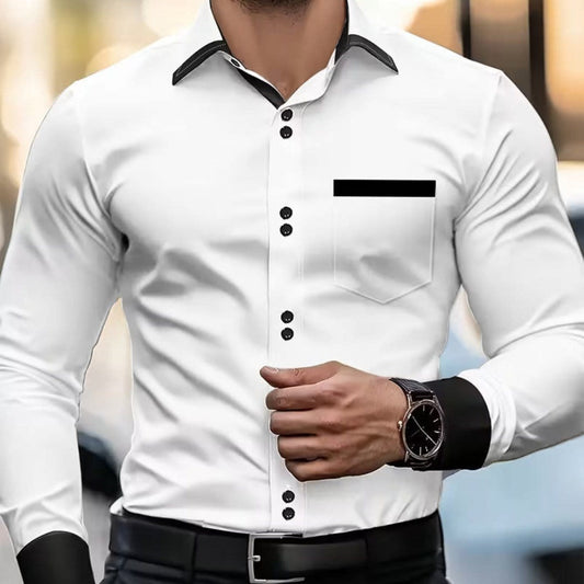 Joshua Contrast Trim Long Sleeve Shirt_1