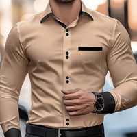 Joshua Contrast Trim Long Sleeve Shirt