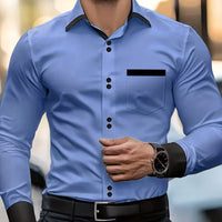 Joshua Contrast Trim Long Sleeve Shirt