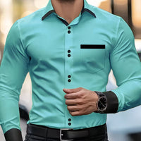 Joshua Contrast Trim Long Sleeve Shirt