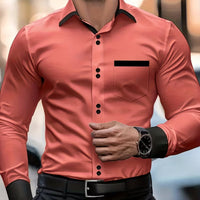 Joshua Contrast Trim Long Sleeve Shirt