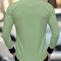 Joshua Contrast Trim Long Sleeve Shirt