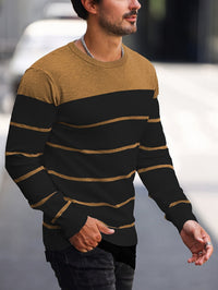 Finnegan Color Block Striped Crew Neck Pullover