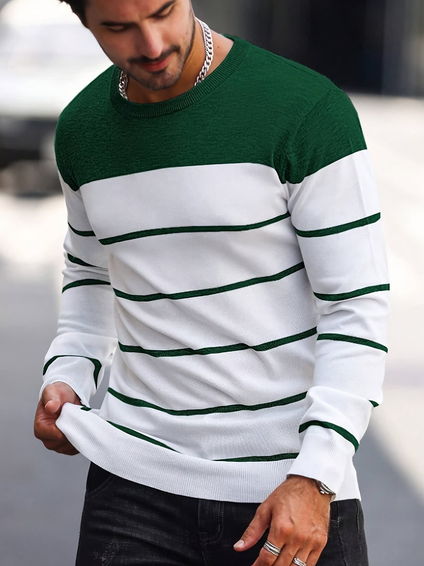 Finnegan Color Block Striped Crew Neck Pullover_27