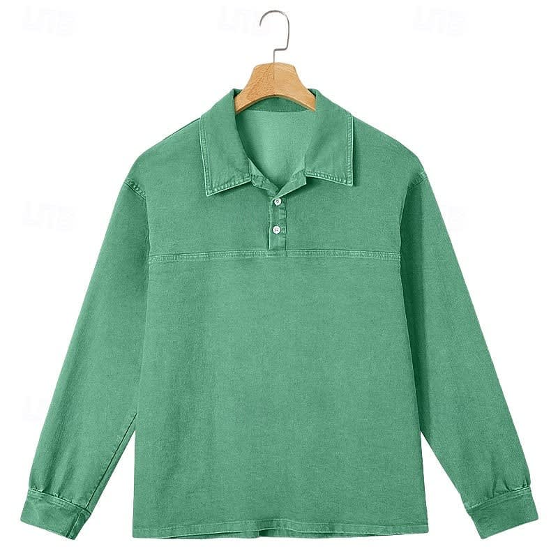 Garth Washed Half Placket Pullover Shirt_13