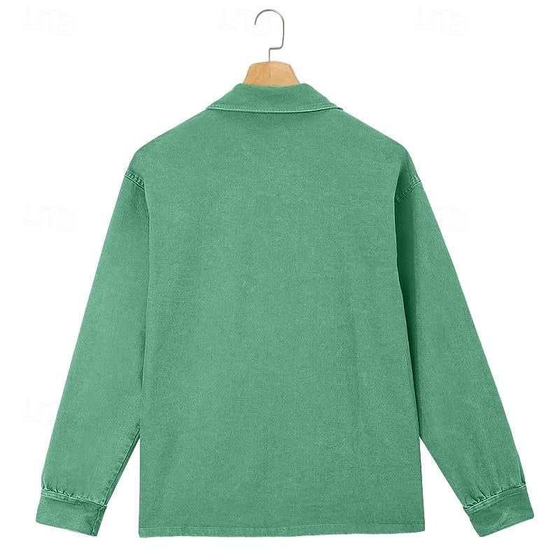 Garth Washed Half Placket Pullover Shirt_14