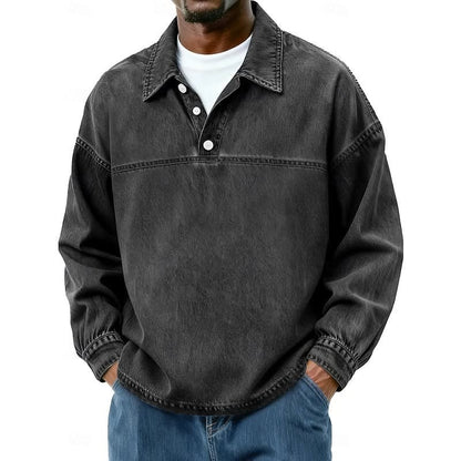 Garth Washed Half Placket Pullover Shirt_6