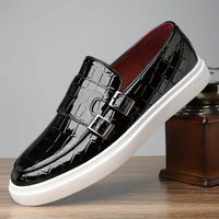 Marius Double Buckle Slip On Loafers